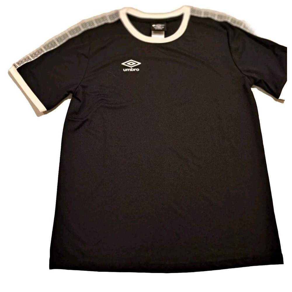 Umbro Athletic Shirt YOUTH‎ L 14-16 Black Soccer Measurements In Photos..
